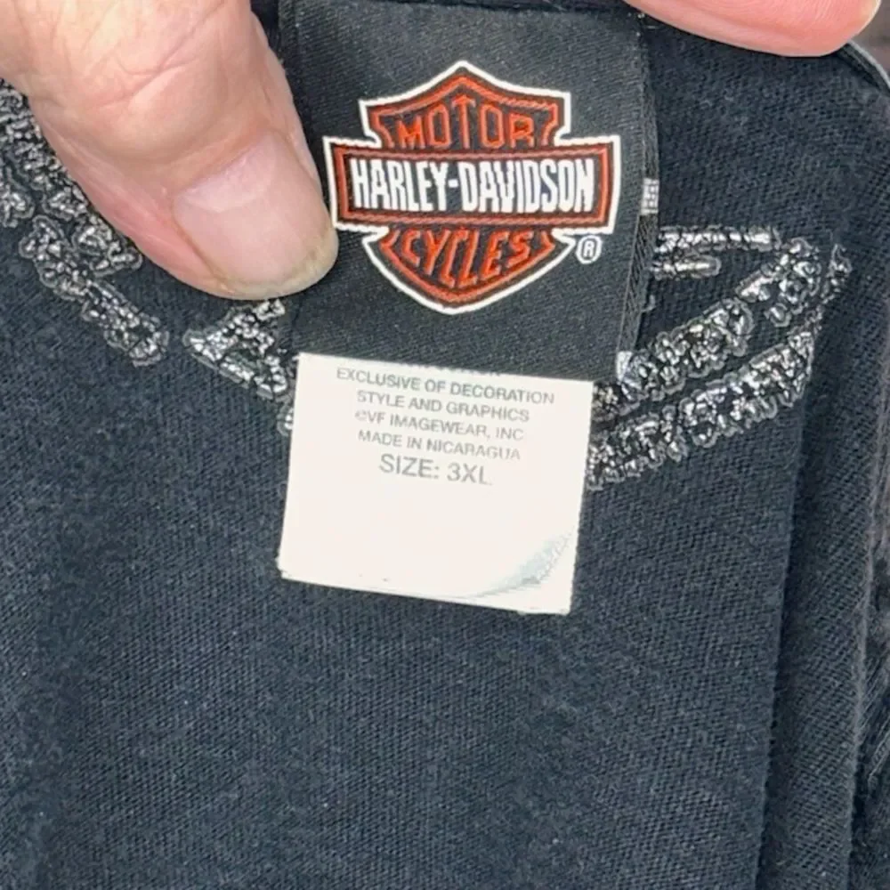 Harley-Davidson Black Short Sleeve T-Shirt with Orange Logo